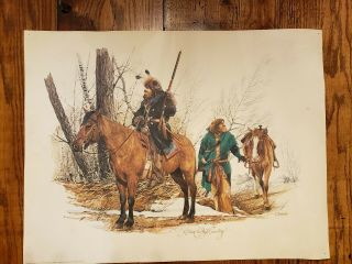 Vintage Poster By Bob Dorman " Return To High Country " Muzzle Loading Rifle Ass.
