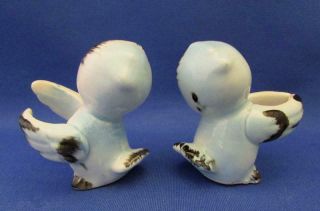 Vintage Bluebird Hand Painted Porcelain Candle Holders - Japan 3
