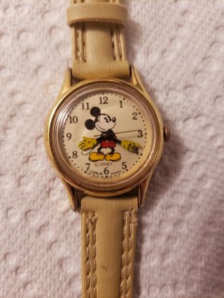 Vintage Lorus Walt Disney Mickey Mouse Quartz Watch V515 - 6080 Band & Battery