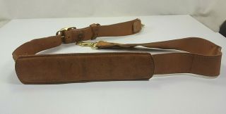 Vintage Made In Usa Orvis Leather Strap With Swivel Hooks