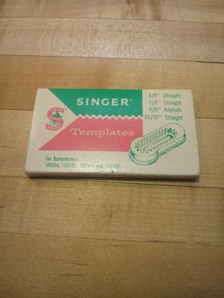 Vintage Singer Sewing Machine Buttonholer Attachment Templates 160668