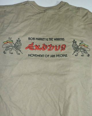 Bob Marley & The Wailers T Shirt Xl Exodus Movement Of Jah People Vtg
