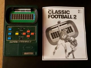 Mattel Vintage Style Classic Football 2 Electronic Handheld Game 2002