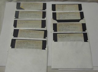 9 Vintage Osborne 1 Computer Programs On 5.  25 Floppy Disk 5 1/4th Inch