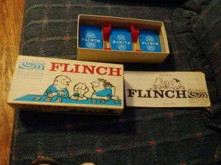 Vintage Flinch Card Game 1963 Parker Brothers Complete Authors Muggins Patience