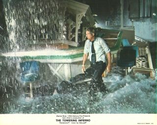 Steve Mcqueen In " The Towering Inferno " Vintage Photograph 1975