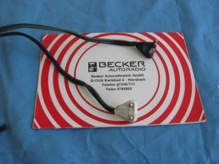 Vintage Becker Europa Blaupunkt Speaker Plug Bmw,  Mercedes,  Porsche,  Ferrari