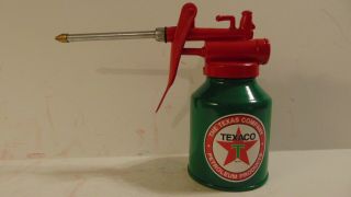 Texaco Vintage Trigger Pump Oil Can Gasoline Station Gas Spout Unusual Red Star