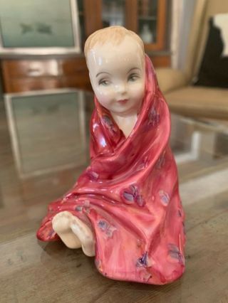 Vintage Royal Doulton " This Little Pig " Boy Blanket Figurine English Porcelain