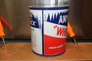 White Rock Anti - Freeze 1 Gallon Can Vintage Gas Station Oil Sign 4