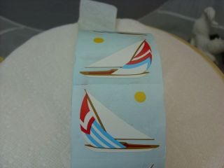 Roll of vintage? Sailboat stickers 2