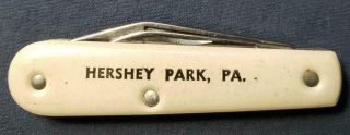 Older Vintage Hershey Park Pa Souvenir Pocket Knife Made In Usa 2 Blades