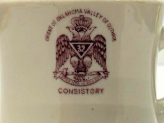 Vintage Masonic Oklahoma Consistory Guthrie 32 Degree Coffee Cup