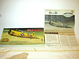 Vtg 1/4 Scale Famous Aurora Fighters Snj Trainer Kit 80 -.  79 W/ Instructions Usa