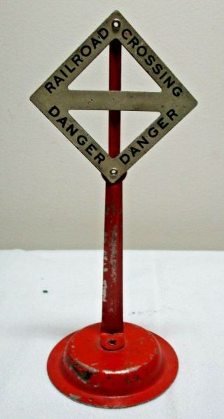 Vintage Prewar American Flyer Tin Danger Sign