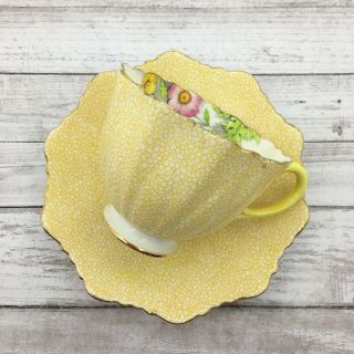 Paragon Yellow Tea Cup And Saucer - Vintage Floral Tea Cup