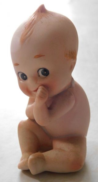 Vintage Baby Kewpie Cupie Doll Ceramic Figurine Japan Bisque Porcelain Thumb