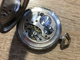 Vintage Silver Pocket Watch Cyma,  50mm,  No Front Glass