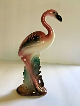 Vintage Small (6 1/2 ") Pink Flamingo Ceramic Figure