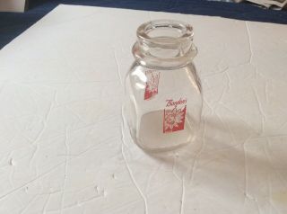 Scarce Vintage Bordens Half Pint Glass Milk Bottle