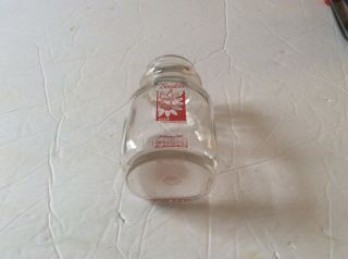 Scarce Vintage Bordens Half Pint Glass Milk Bottle 2