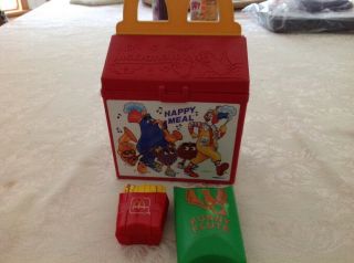 Vintage 1989 Fisher Price  Mcdonalds  Happy Meal Lunch Container Plastic Box