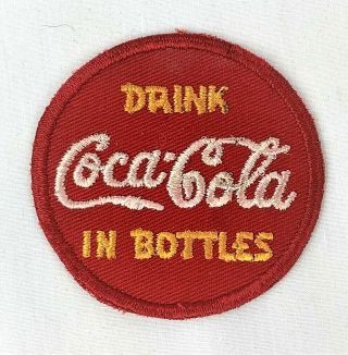 Vintage Drink Coca - Cola In Bottles Embroidered Patch Coke Soda Pop P 148