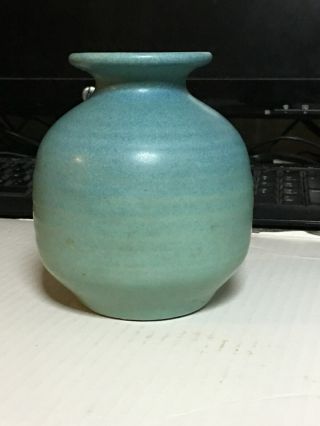 Vintage Signed Van Briggle Vase,  Signature Looks Like Wohlfnil