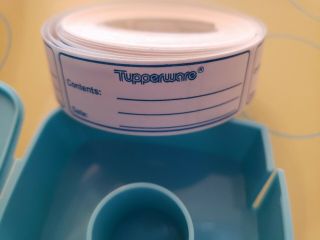 Vintage Tupperware Freezer Label Dispenser With One Roll Of Labels Looks