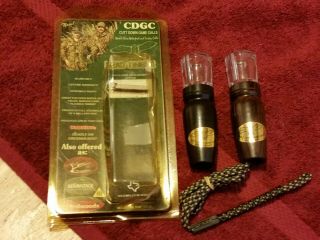 2 Vintage Cutt Down Game Calls Double Reed Dead Timber Duck Call