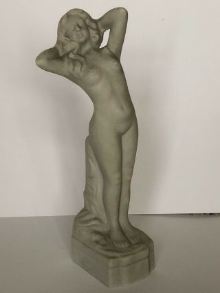 Vintage 6.  5” H Bisque Victorian Lady Nude Figurine Made In Japan