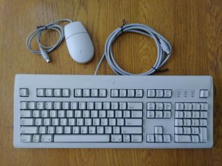 Vintage Apple Design Keyboard M2980 And Adb Mouse Ii M2706,