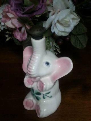 Vintage American Bisque Elephant w Ivy Laundry Clothes Sprinkler Bottle 5