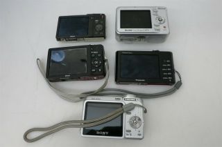 5x Point & Shoot Digital Cameras - Panasonic,  Sony,  Nikon,  Kodak P/R 2