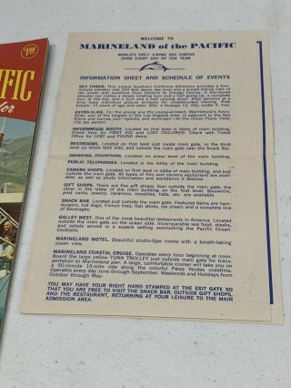 Vintage Marineland of the Pacific Souvenir Book & Brochure Park VTG 2