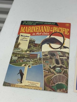 Vintage Marineland of the Pacific Souvenir Book & Brochure Park VTG 4