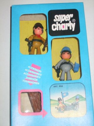 Dulcop Vintage Toy Charly Ref 858 Soldiers Dulcop Set Italy Rare Toy