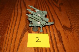 Vintage Ray Army Anti - Aircraft Missile Launcher Rocket Tank 2 - Marx Timmee