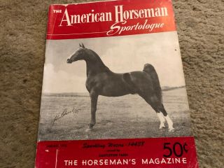 Saddlebred Vintage American Horseman Jan 1953 Grand Old Treasure