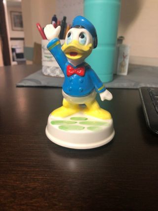 Vintage Walt Disney Donald Duck Figurine Music Box It 