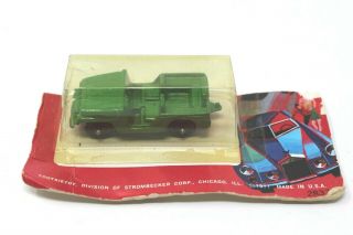 Vintage Tootsietoy Toy Metal Green Army Star Hood Truck Jeep In Partial Package