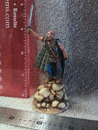 Vintage Lead Celtic Soldiers Well Painted Unknown Mfg 54mm Cape Man No Sheild