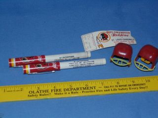 Vintage Washington Redskin Nfl - Mini Helmets Pencil Sharpener Pens 1984 Ticket