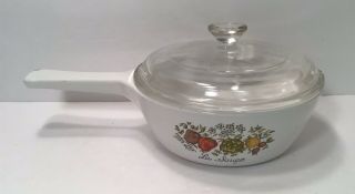 Vintage Corning Ware Pyrex Spice Of Life La Sauge 1 Pint Sauce Pan With Lid.
