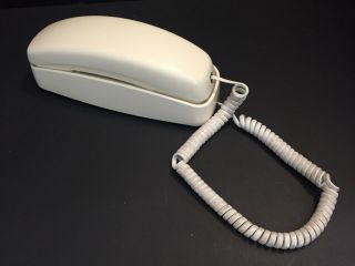 Vintage At&t White Trimline Push Button Wall Desk Phone W/ Cord