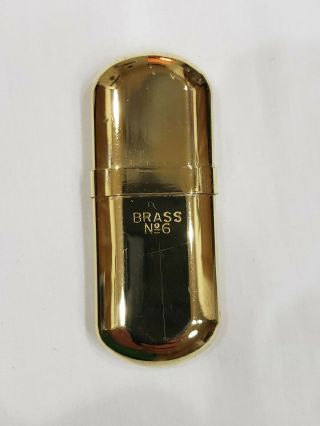 Vintage Marlboro Brass No.  6 Cigarette Lighter with Pouch VGC 3