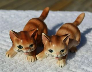 Vintage Tiger Striped Kittens Salt And Pepper Shakers - Japan