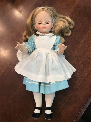 Vintage Madame Alexander Alice In Wonderland Doll From 1960s 13 - 14 Inches