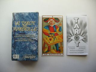 Vintage 1992 Le Tarot De Marseille 78 Cards By Fournier Spain Box Open