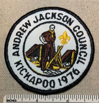 Vintage 1976 Andrew Jackson Council Boy Scout Kickapoo Patch Bsa Camping Camp Ms